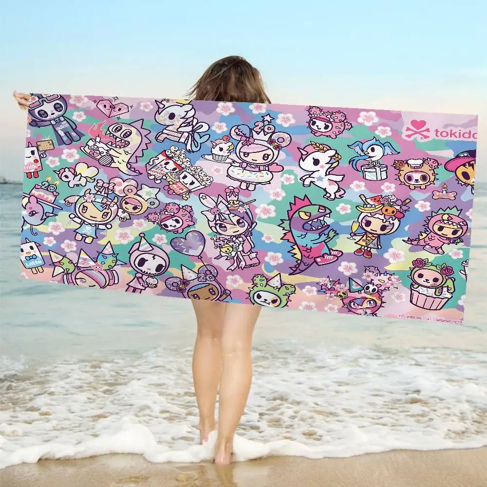 Popular Fashion T-Tokidoki LOGO Microfiber Beach Towel Absorbent Quick dry Soft Yoga Swimming Resort Mountain Climbing Towel