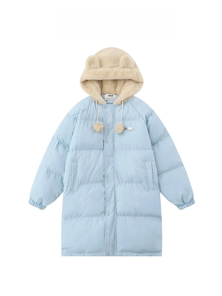 

Новая женская зимняя куртка в американском ретро-стиле: свободное хлопковое пальто средней длины с капюшоном, в клетку, утепленное, в корейском стиле