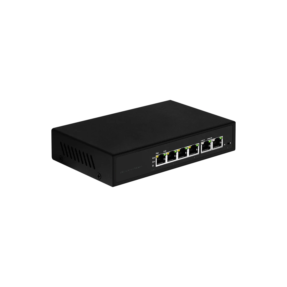 4 ports gigabit poe or non Ethernet Switch with 2 ports 2.5G RJ45 uplink