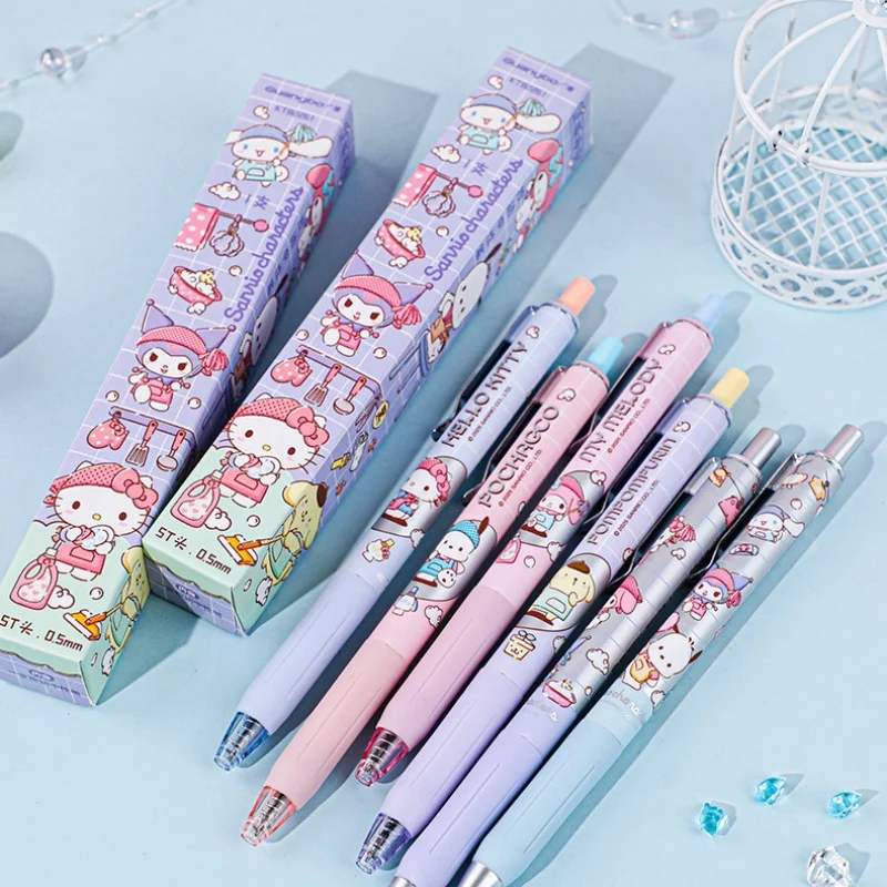 

12/24PCS SANRIO KITTY мелоди помпомпурин гель Пен милый POCHACCO 0.5MM черные чернила нейтральные ручки рекламные подарки офис школа SUPPL