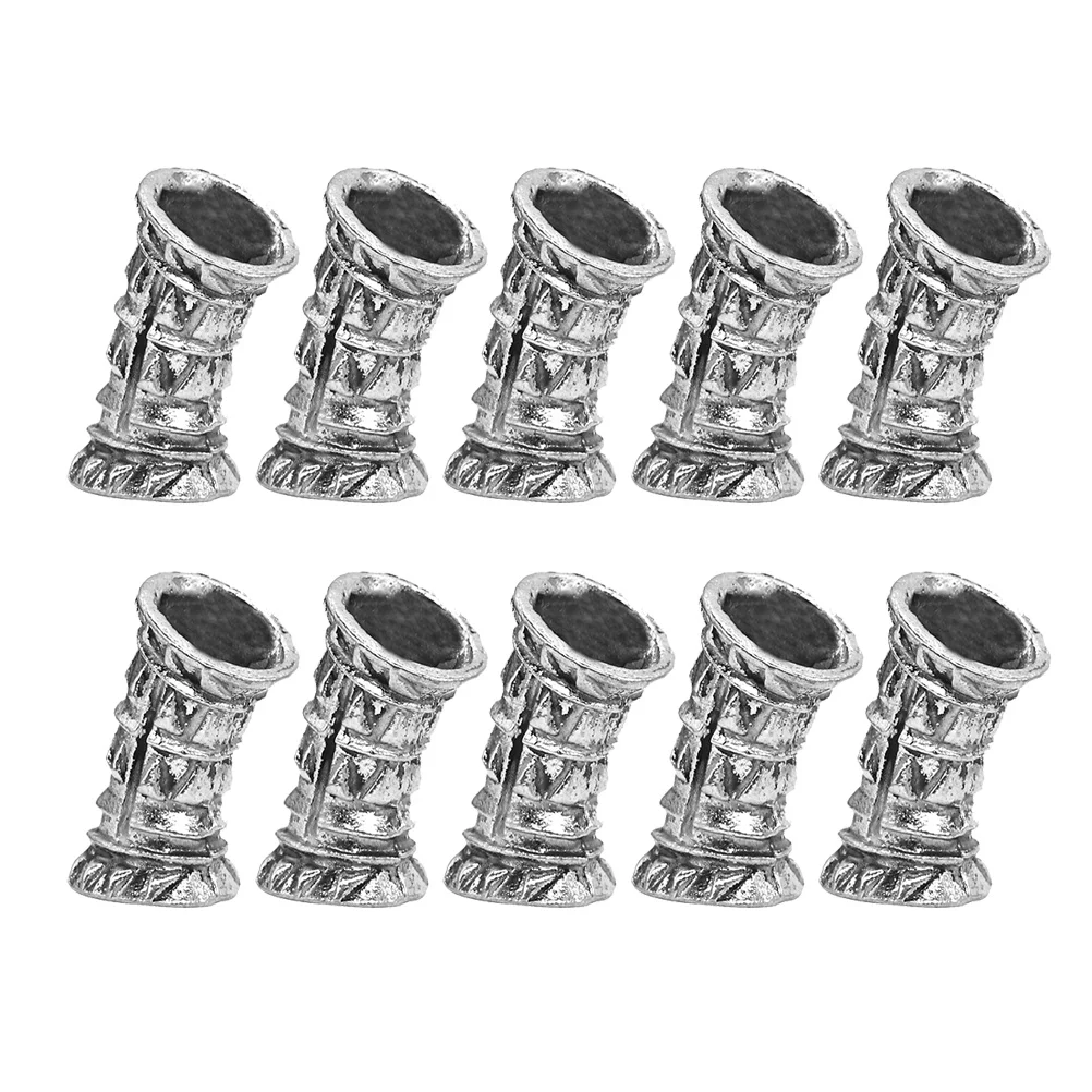 

10pcs Retro Alloy Hair Braids Beads Dreadlock Decor Headdress Cuffs for Men Women Hair Extension Braiding Accessories