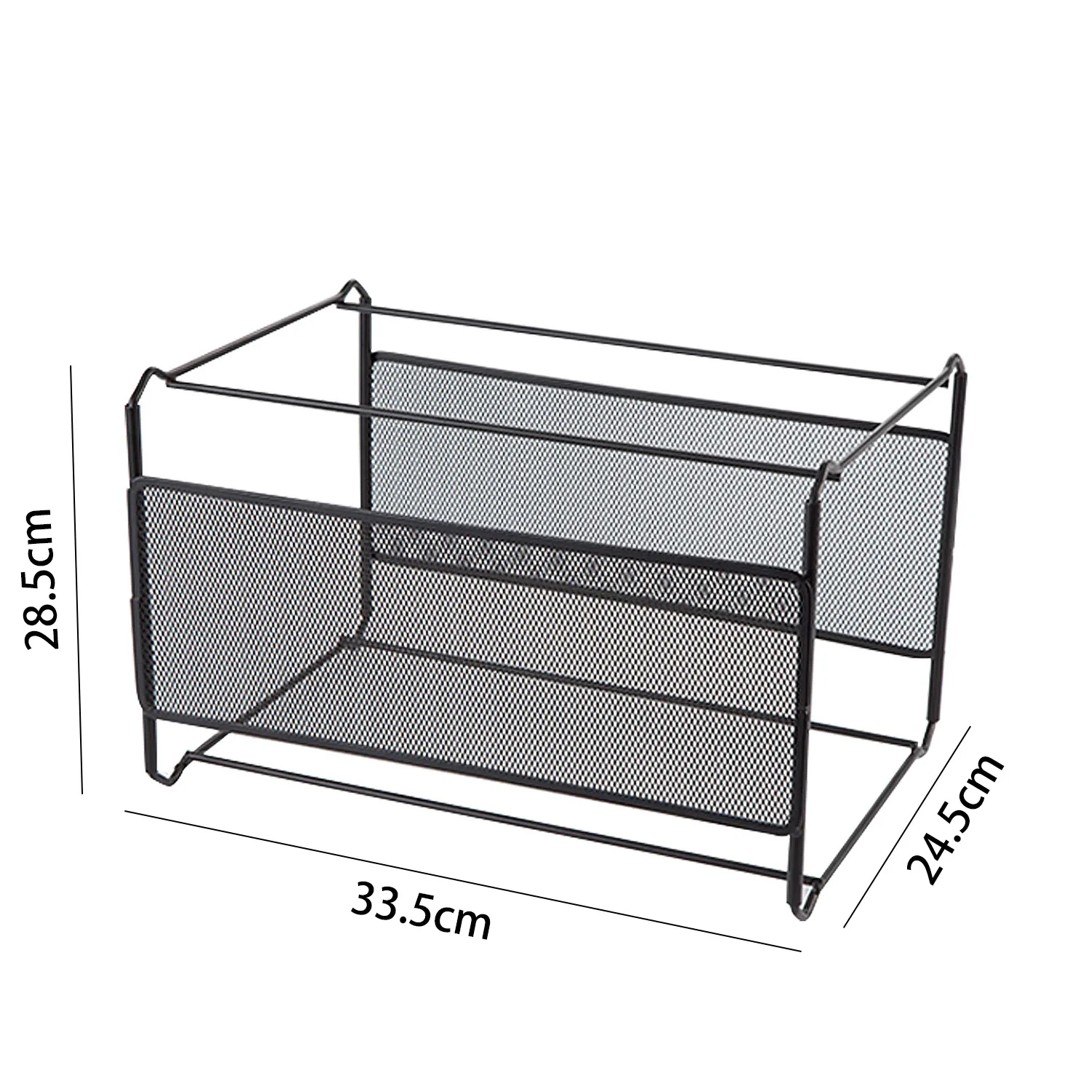 A4サイズのメタルメッシュデスクトップハンギングファイルストレージオーガナイザーホルダーフォルダートレイボックスforTinAurs Regich