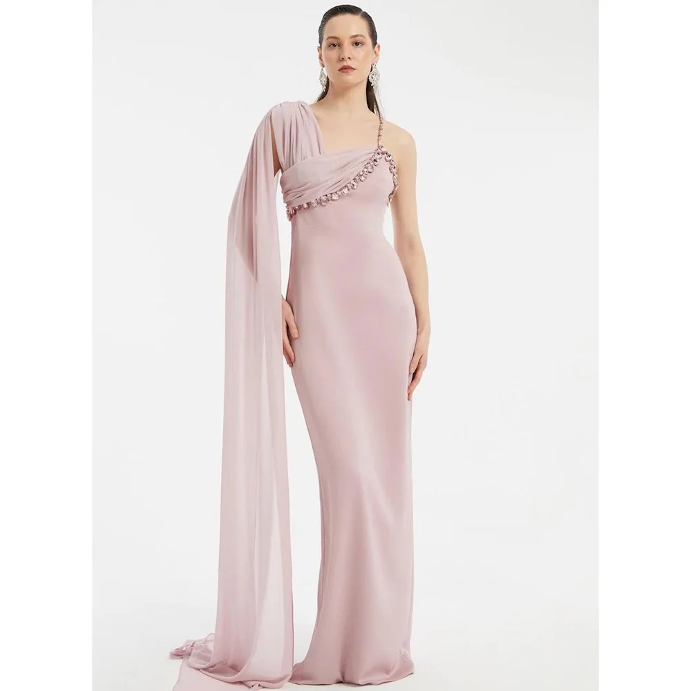 

Mignon Satin Mermaid Square Neckline Prom Gown Populer Floor-length Sequins Formal Elegant Evening Party Dress for Women 2023