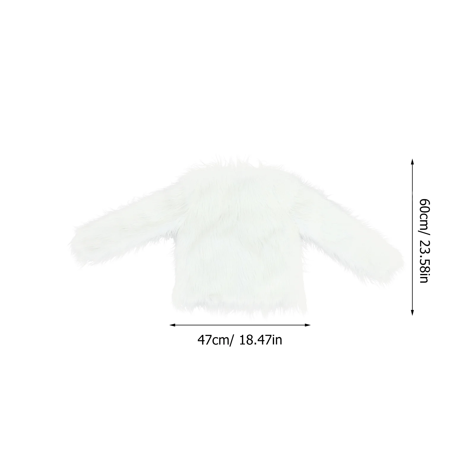 Fancy Dress Party Up Coats for Women Light Fur Short Cropped Jacket White LED Outwear