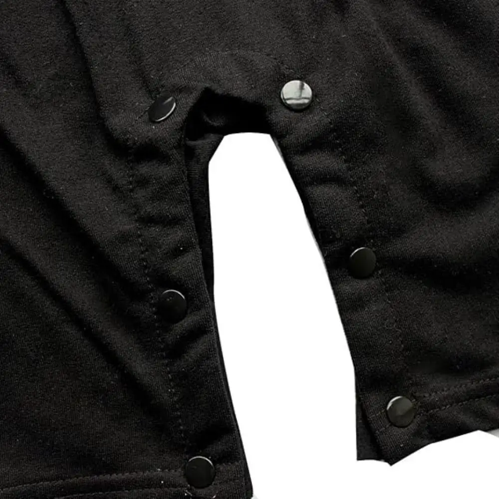 2Pcs/Set Black Tuxedo Gentleman Boss Baby Clothes Striped Vest Two-Piece Outfit Toddler Romper Bodysuit Romper Bodysuit Bow Tie