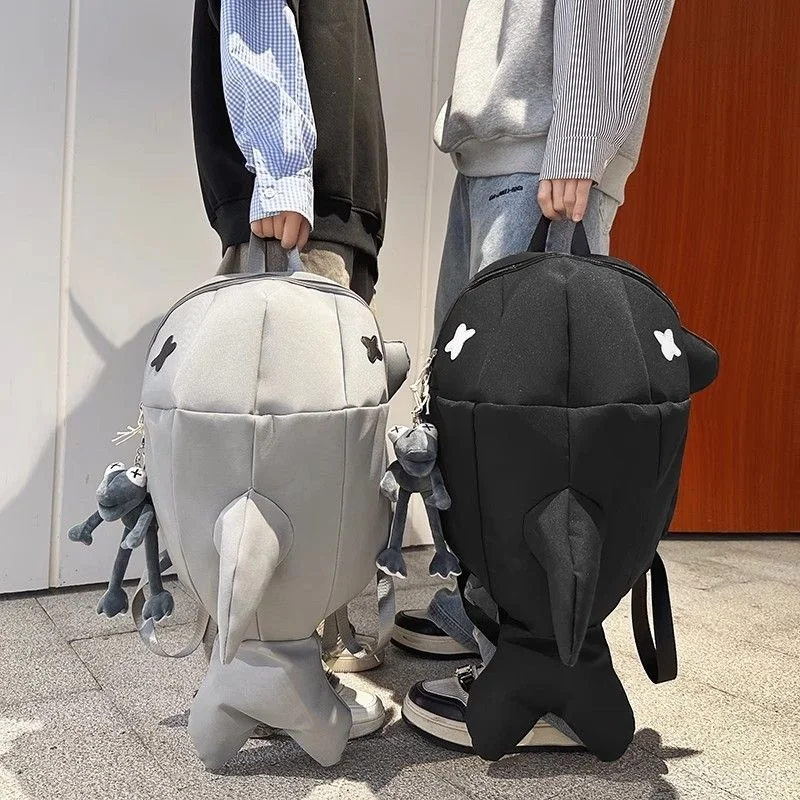 PARK DANCE Shark Backpack Student Sports School Bag Unisex Fashion Funny Personality Casual Trendy Backpack view 2