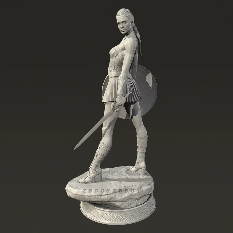 

50mm 75mm 90mm Resin Model Figure Greek female swordsman GK Micro Miniature 3D Printed White Model Toy Unassembled and unpainted