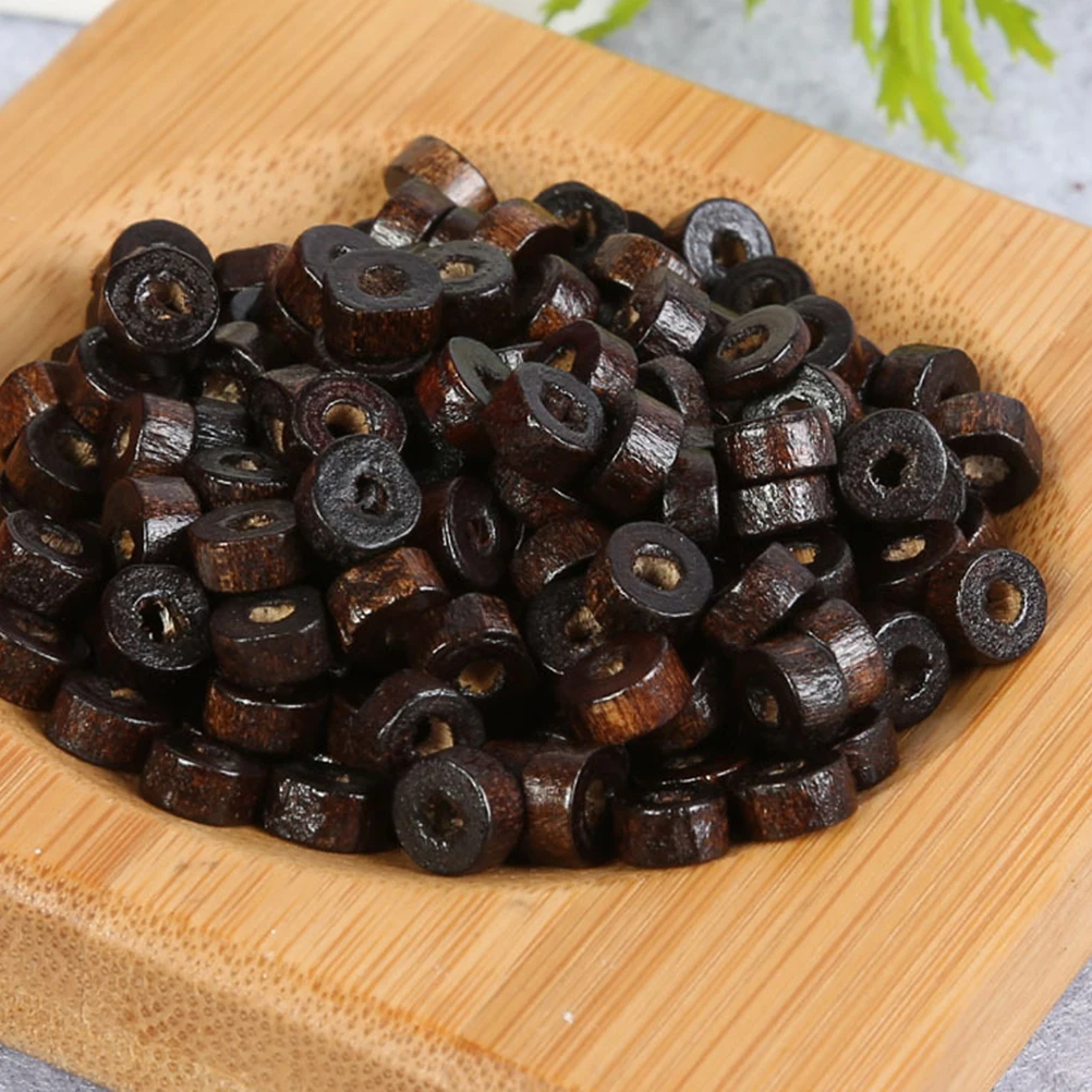 

500pcs Wood Beads DIY Jewelry Making Kits Bracelet Earrings Projects Handcrafted Earthy Natural Look Round Wooden Beads Craft