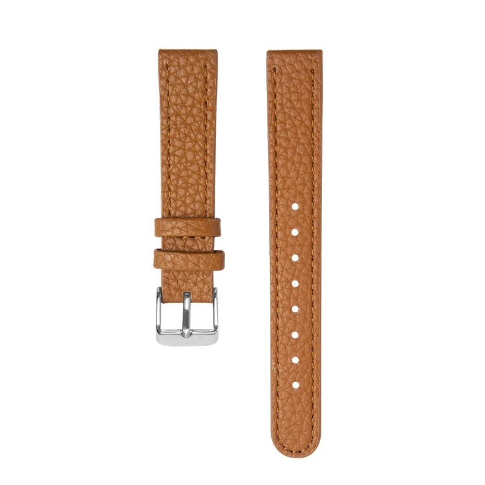 New Lichee Pattern Leather Strap Replace Multi Colored Watchband Needle Buckle Style Personality Watch Strap for Xiaomi Band 8