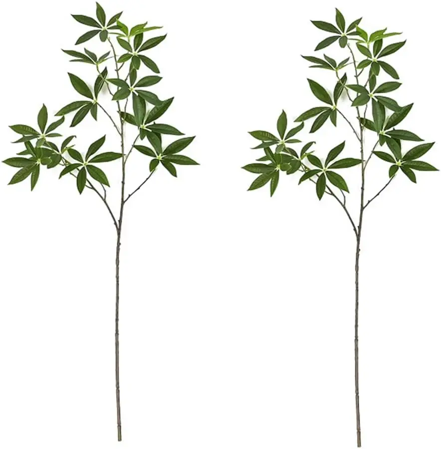 2 шт. искусственные плетеные ветки денежного дерева поддельные Pachira Aquatica зеленые листья стебель для домашнего офиса свадебный декор 2 шт. искусственные плетеные ветки денежного дерева поддельные Pachira Aquatica зеленые листья стебель для домашнего офиса свадебный декор