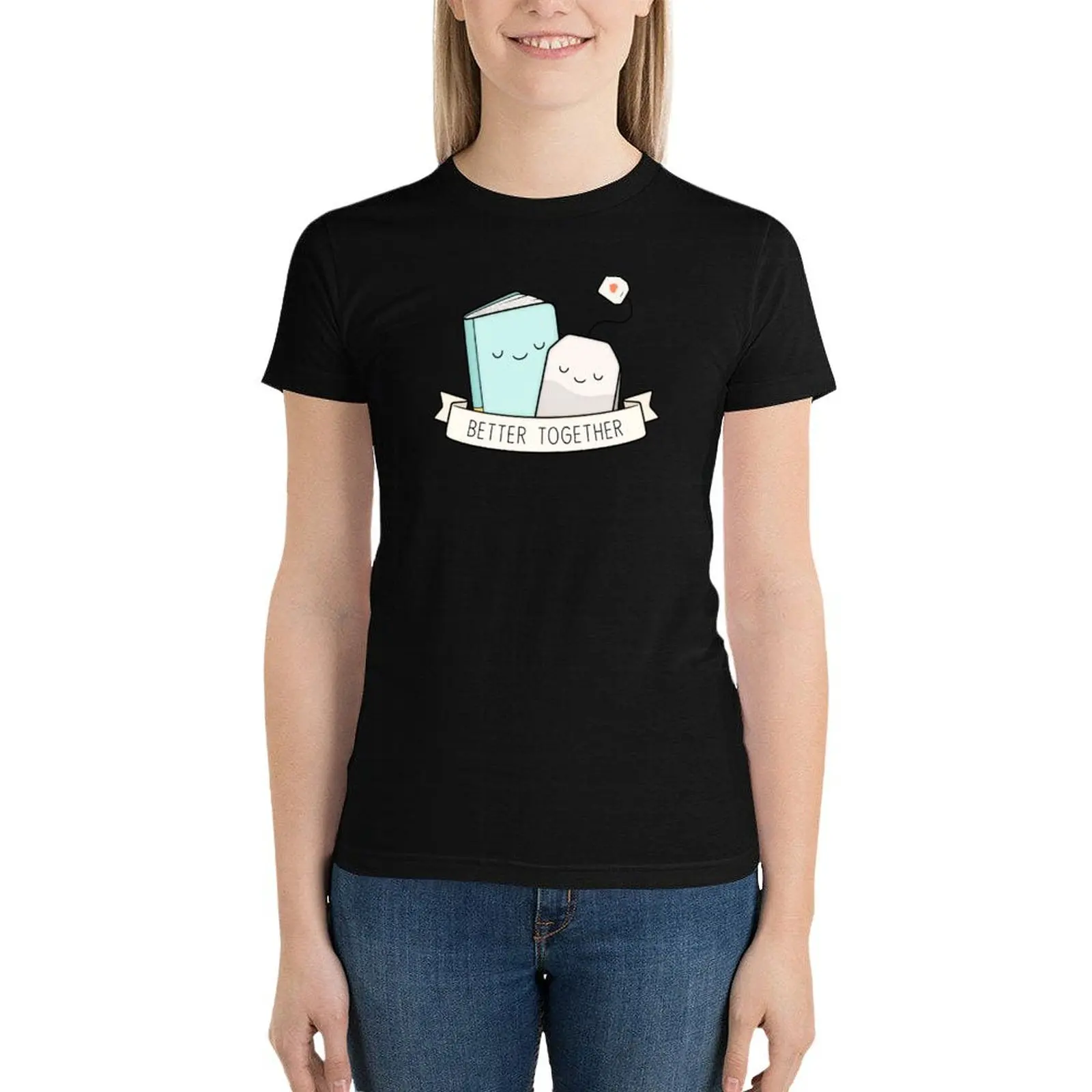 Books And Tea | Better Together T-Shirt tops Female clothing hippie clothes new edition t shirts for Women