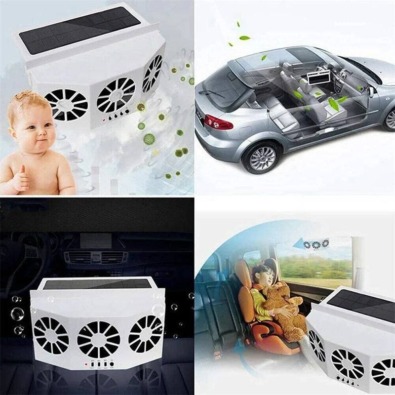 Solar betriebener Auto ventilator, Solarauto-Front-/Heckscheiben ventilator, Auto kühler, beseitigen eigenartigen Geruch
