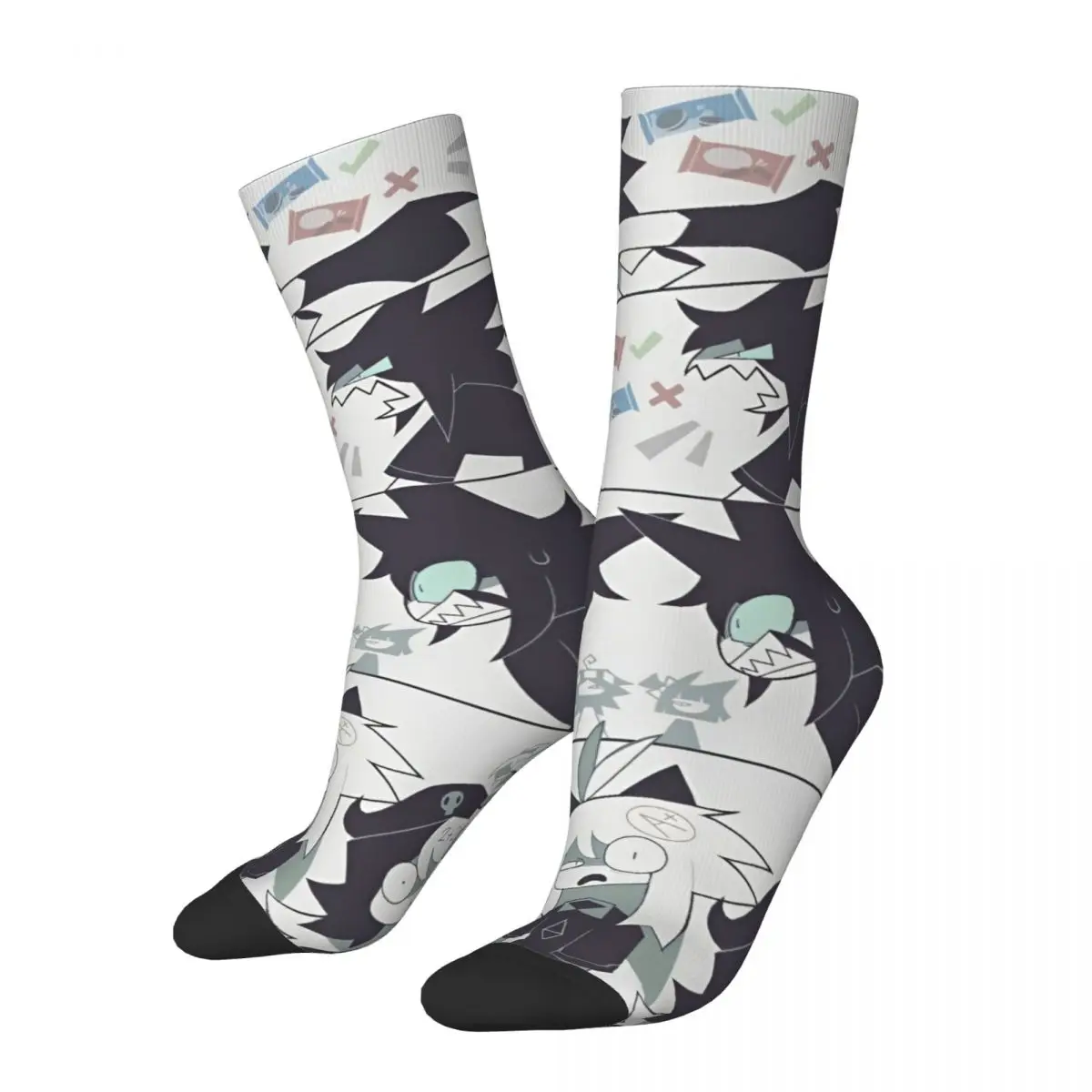 Autunno inverno Casual Unisex Cartoon Anime Miss Circle Socks calzini da basket traspiranti per l'educazione della carta essenziale