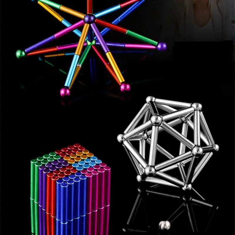 Puzzle Wszechstronne Magnetyczne Klocki Konstrukcyjne Zabawka Dziecięca Geometryczne Kształty Magiczne Kolory Wczesna Edukacja Magnetyczna Zabawka z Przyssawkami