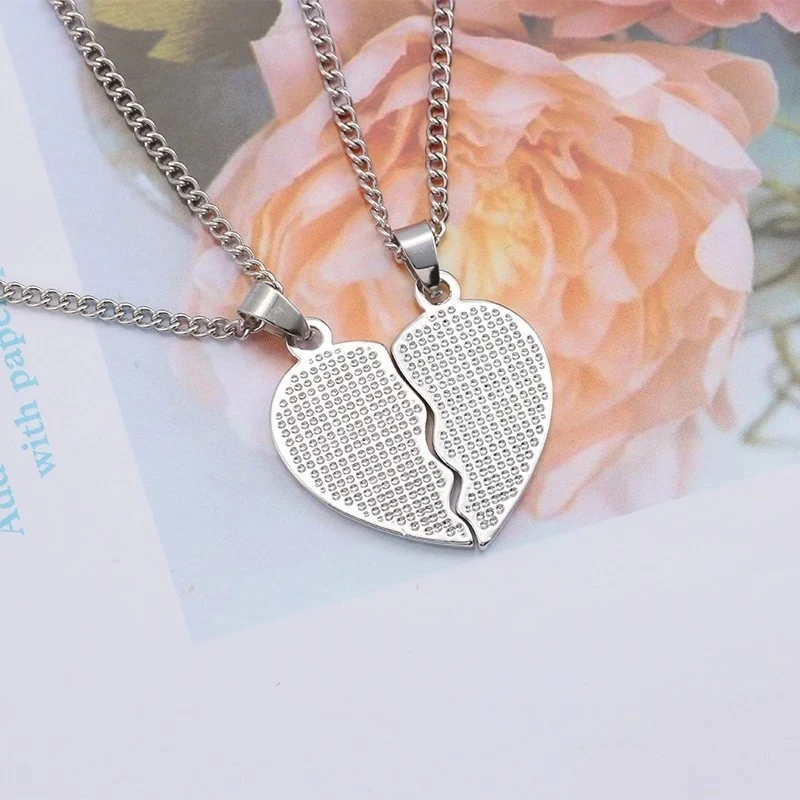 Fashion Big Sis Lil Sis Necklace For Girl Love Heart Shaped BFF Best Sister Pendant Friendship Jewelry Black Pink Family Gift