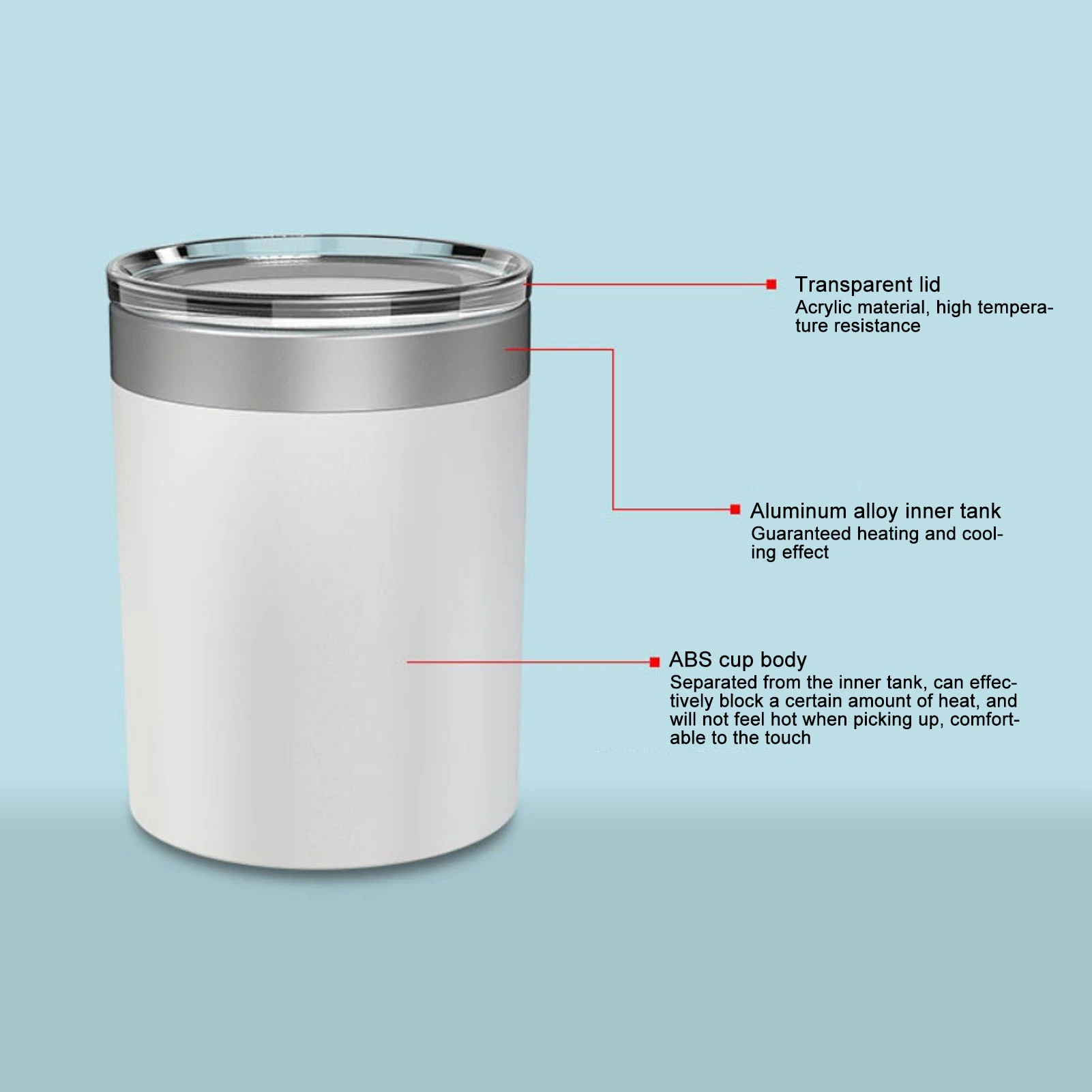 كوب تبريد أكثر دفئا 3 أوضاع وظيفية للشرب كفاءة الاحترار كوب التبريد المحمولة سطح المكتب جهاز تسخين المياه برودة 100 ‐ 240 فولت