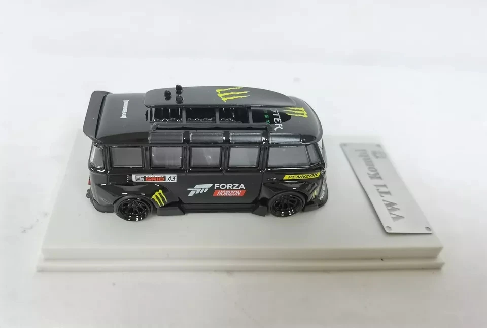 다이캐스트 모델 자동차 수집용 블랙 랑펑 1/64 VW T1 콤비