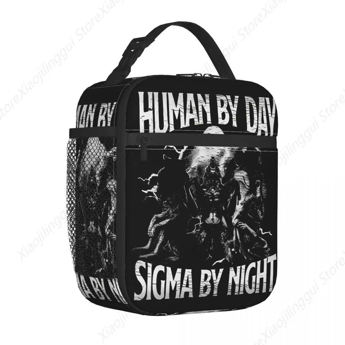 Human By Day Sigma By Night Bootleg ถุงอาหารกลางวันฉนวนกล่องอาหารมัลติฟังก์ชั่ Cooler Thermal Bento กล่องทํางาน