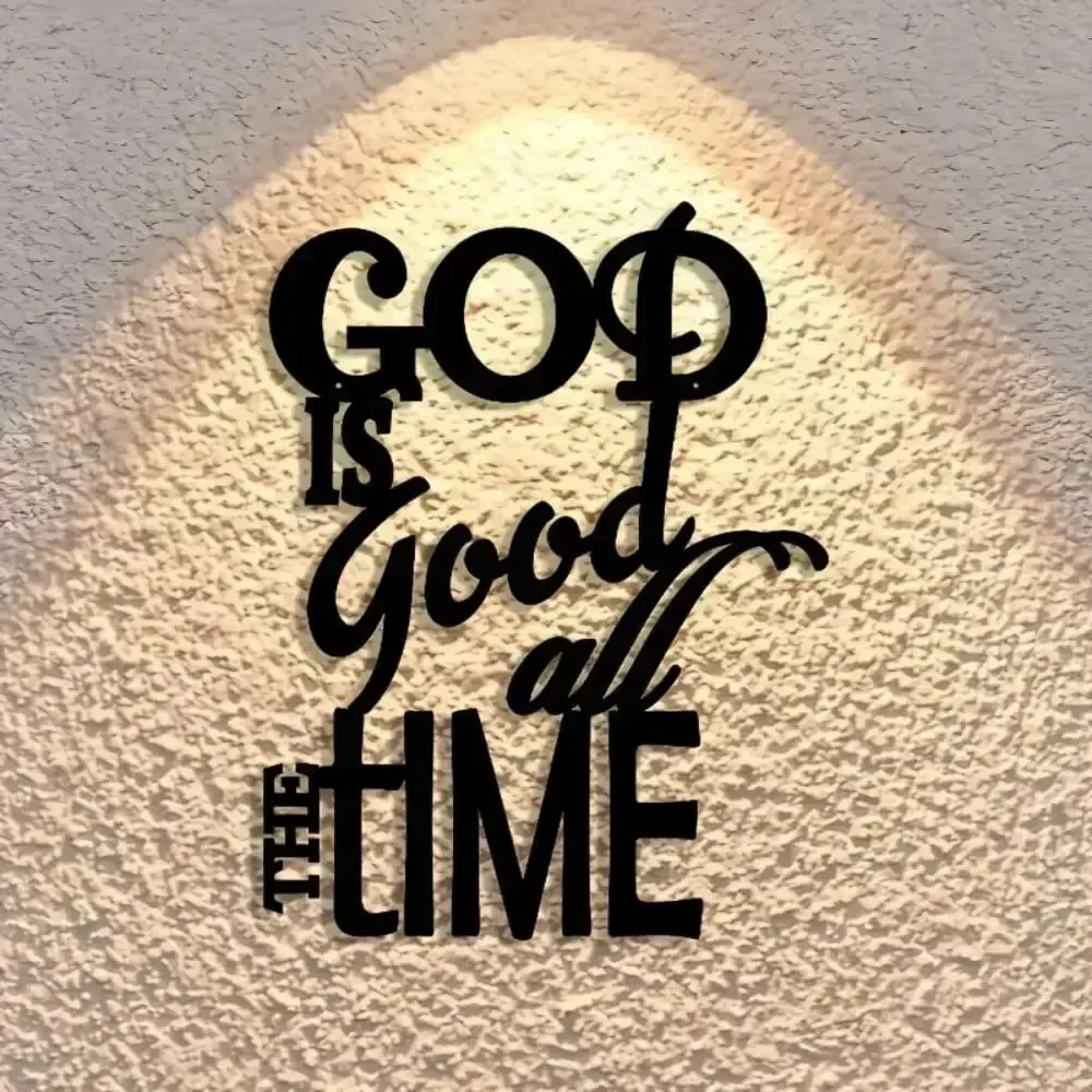 CIFBUY 1Pc Metal Wall Plaque God Bless Us, Vintage Iron Art Inspirational Sign, Faith Themed Home Wall Hanging Decor & Gift