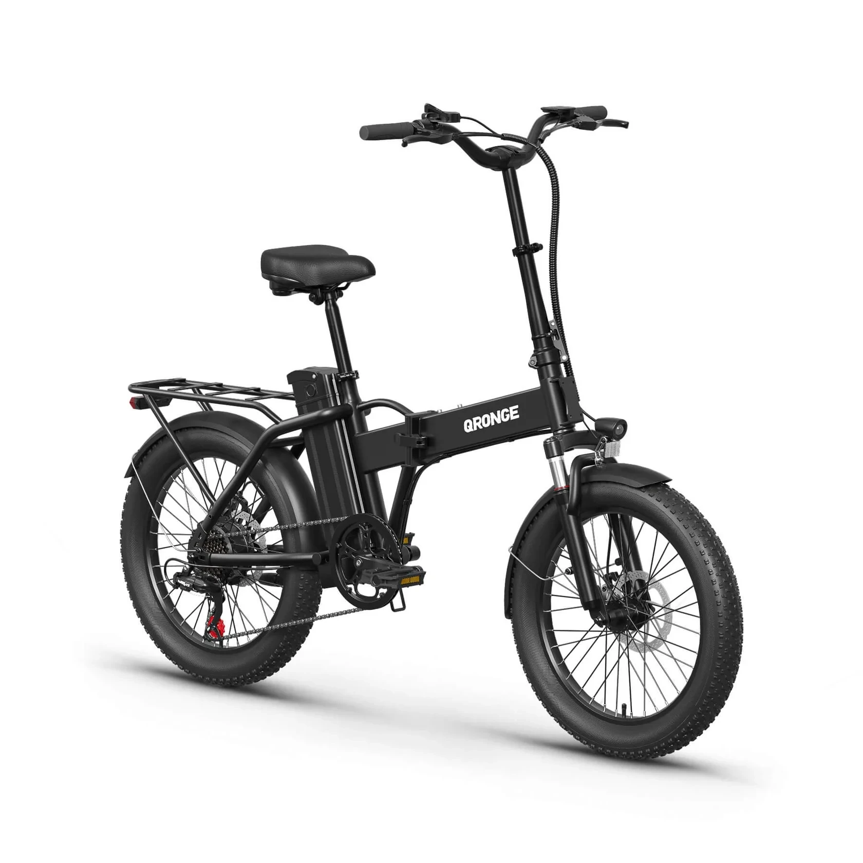 QRONGE Waterfall Folding Electric Bicycle 48V 13.5AH 20' Fat Tire Electric Bike 70 Max Miles E-bike Commute image 2