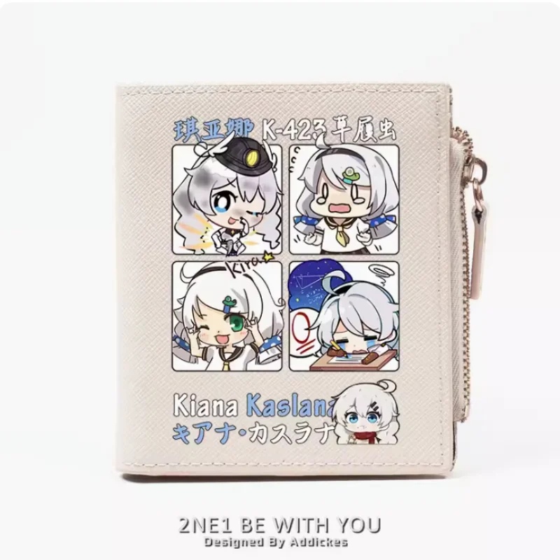 

Anime Honkai Impact 3 Kiana Kaslana Zipper Fashion Wallets PU Purse Card Holder Money Bag Gift B360 Cosplay