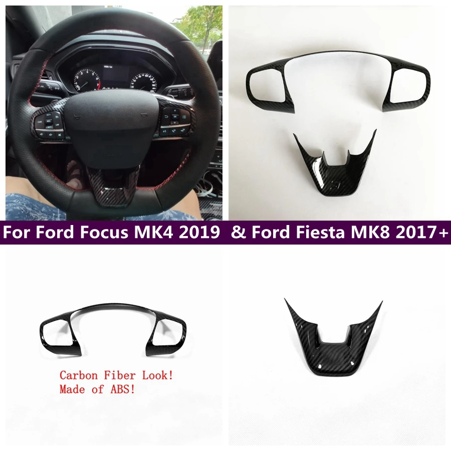 

Car Steering Wheel Bottom Decoration Frame Accessories Fit For Ford Focus MK4 2019 & Ford Fiesta MK8 2017 - 2023