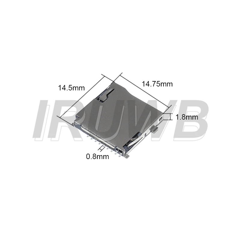 10PCS Size 14*15mm 9Pin Micro SD Card Slot Connectors, TF Card Deck, Fit For Phone, Tablet, Vehicle Navigation The pop-up