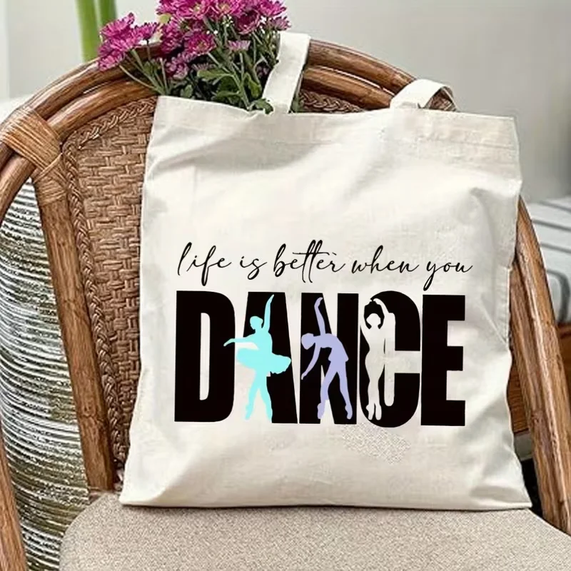 Lustige Canvas-Tragetasche für Tanzlehrer, ein tolles Geschenk für Tanzlehrer, Design mit humorvollen Zitaten. Stilvolle Handtaschen für den täglichen Gebrauch als Geschenk