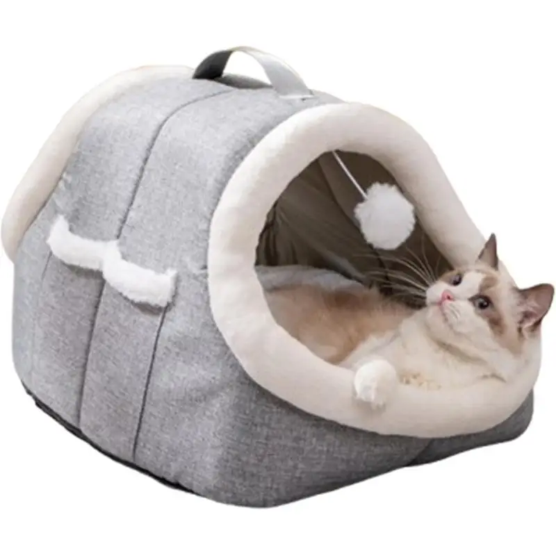 

Cat Caves For Indoor Cats Comfortable Covered Cat Bed Cat Bed Cave Warm Cave Nest Indoor Cat House With Side Pocket For Pet Cats