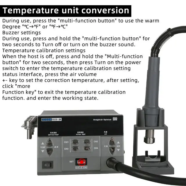 8620DX Hot Air Gun Rework Soldering Station Bga Digital Display Rework solder Station for Mobile Phone Repair Heat Station