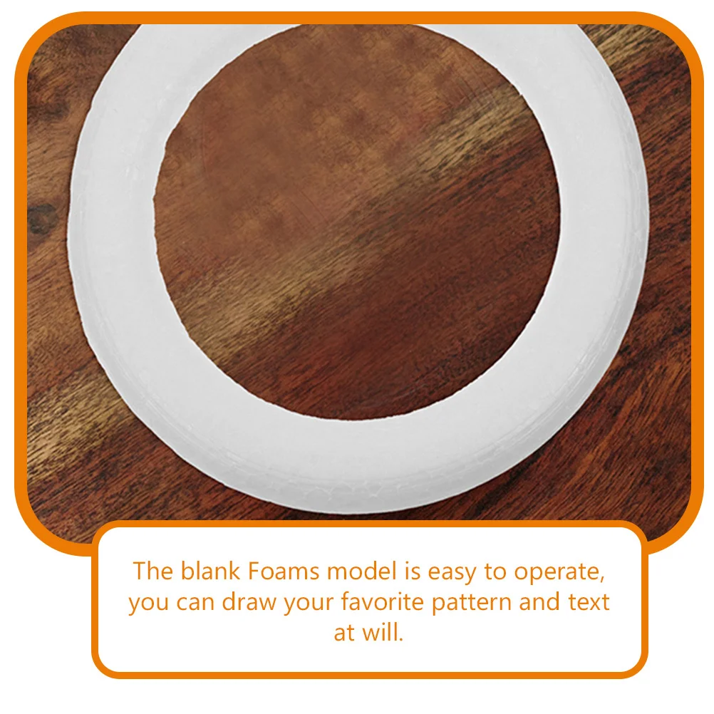 

6pcs Foam Circles For Crafts Diy Unfinished Craft Foam Circle Blank Models Lightweight Party Ornaments Desktop Decor Craft