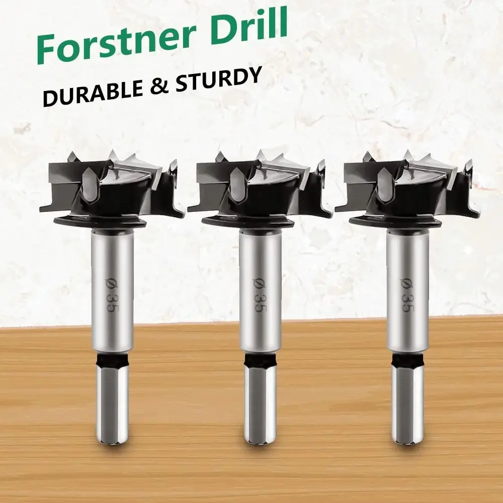 

3 Flutes Hinge Hole Opener Hex 35mm Adjustable Limit Woodworking Drill Bit Carbide Tip Professional Wood Auger Cutter Cabinet