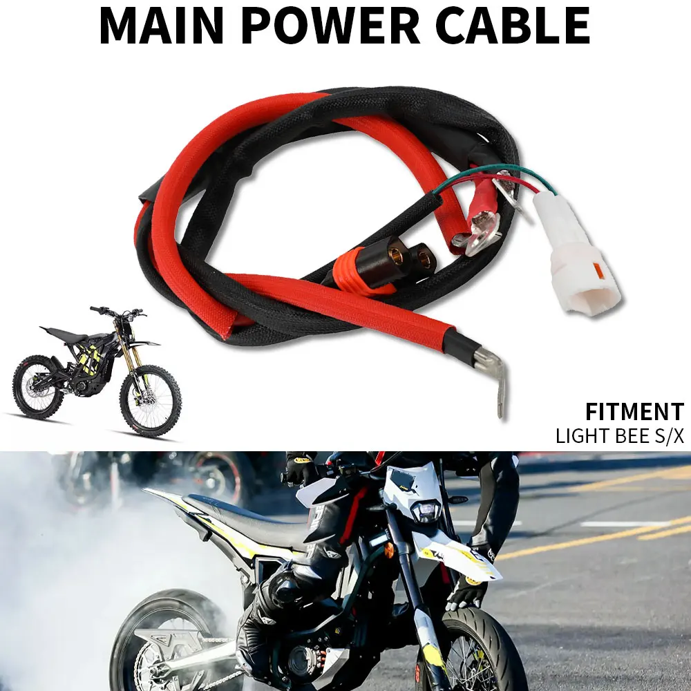 Harnes kabel daya utama untuk Surron Sur Lightbee X S kabel konektor baterai bermain dan pasang