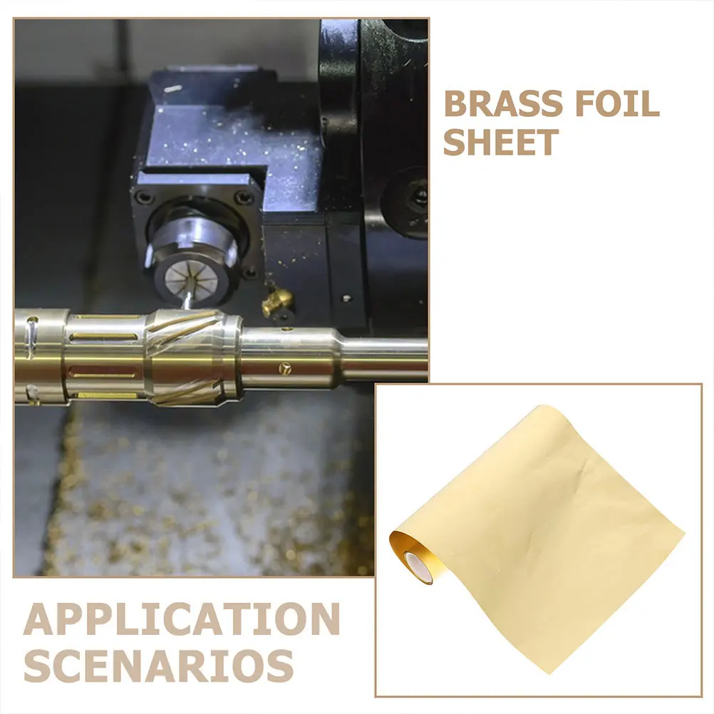 1 Roll Sheet Roll Cuttable Brass Foil Plate For Diy Projects Crafts Industrial Applications Tool Parts Brass Sheet For Thermal