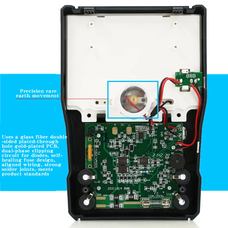 NJTY 88B Analog Multimeter Mechanical High Precision Buzzer Overload Protection Universal Table Internal Magnet