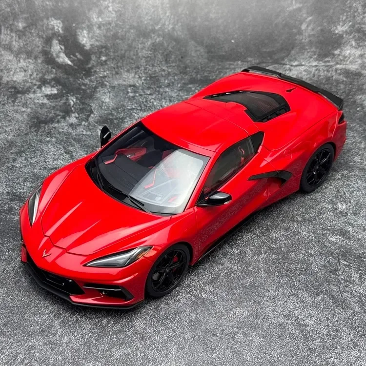 AUTOART 1:18 CORVETTE C8 STINGRAY Z51 자동차 모델 시뮬레이션 합금 자동차 모델 룸 장식 컬렉션, 남아용 선물