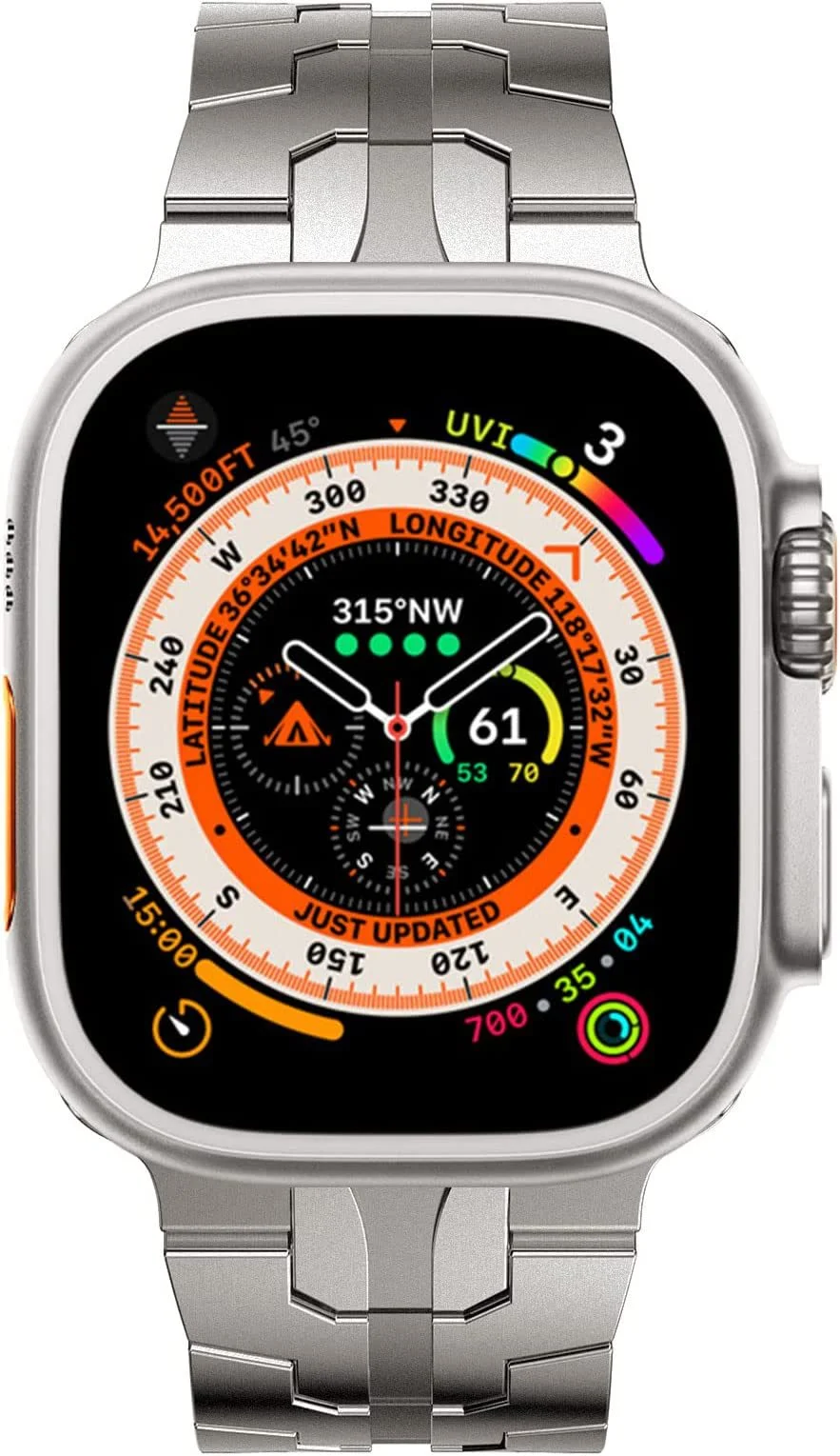 Ultra 49mm Titanium Color Strap For Apple Watch Band 45mm 44mm 41mm 46mm 42mm Metal Bracelet Belt iWatch 10 9 8 7 SE 6 5 4 Band