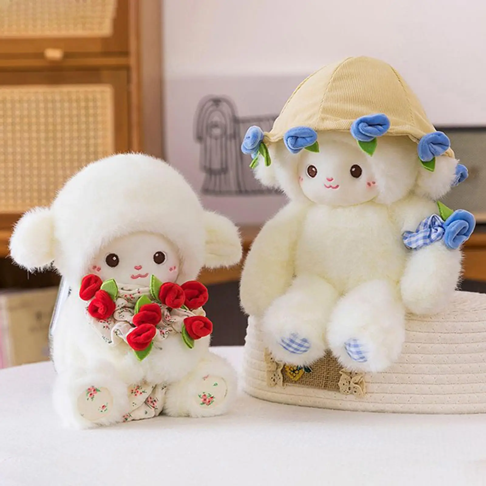 Brinquedo de pelúcia de cordeiro 30cm super macio animal de pelúcia fofinho huggable boneca para crianças meninas meninos aniversário presente de natal berçário decoração do quarto