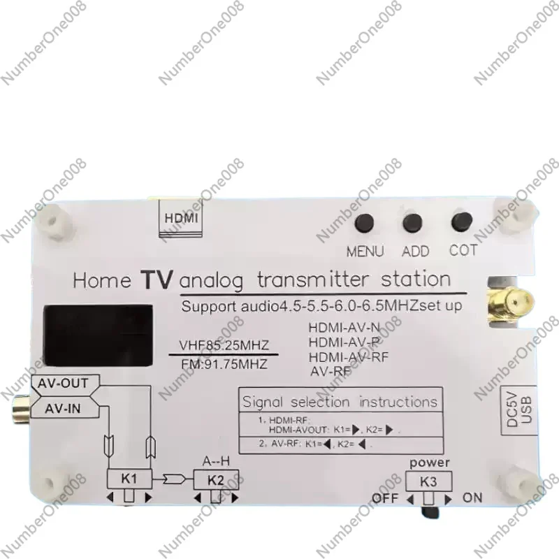 Home Analog TV Transmitter FM Transmitter Supports Imported TV And Radio For Watching And Receiving Audio