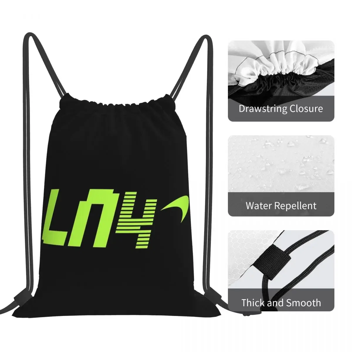 F1 Lando Norris 4 (2) Backpacks Casual Portable Drawstring Bags Sports Bag Book Bags For Travel School