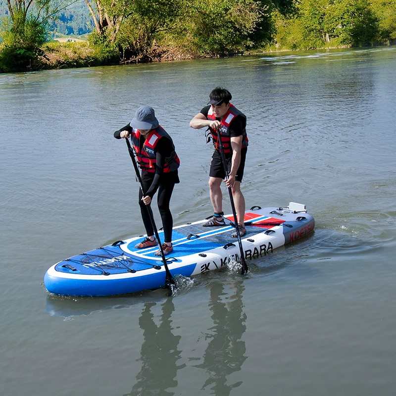 Koetsu-paddle board inflável para crianças, corpo largo, pvc, wakeboard, para crianças de 3 a 5 pessoas