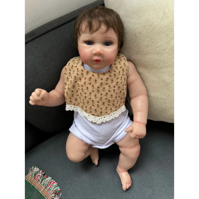 Bambole Reborn da 50CM Sweet Face realistico Real Touch Reborn Piper 3D Skin strati multipli con bambola Bebe per capelli con radici a mano