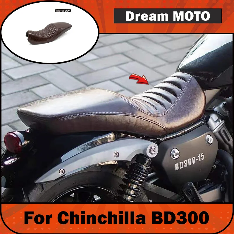 【Premium】For Chinchilla BD300 modified double seat cushion, extended seat cushion, widened comfortable thick leather seat cushio