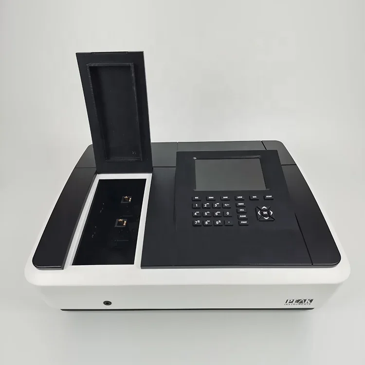 مقياس الطيف الضوئي للأشعة فوق البنفسجية ذات الشعاع المزدوج 190-1100 نانومتر 2 نانومتر الدقة لأداة التحليل الكيميائي للبحث المختبري