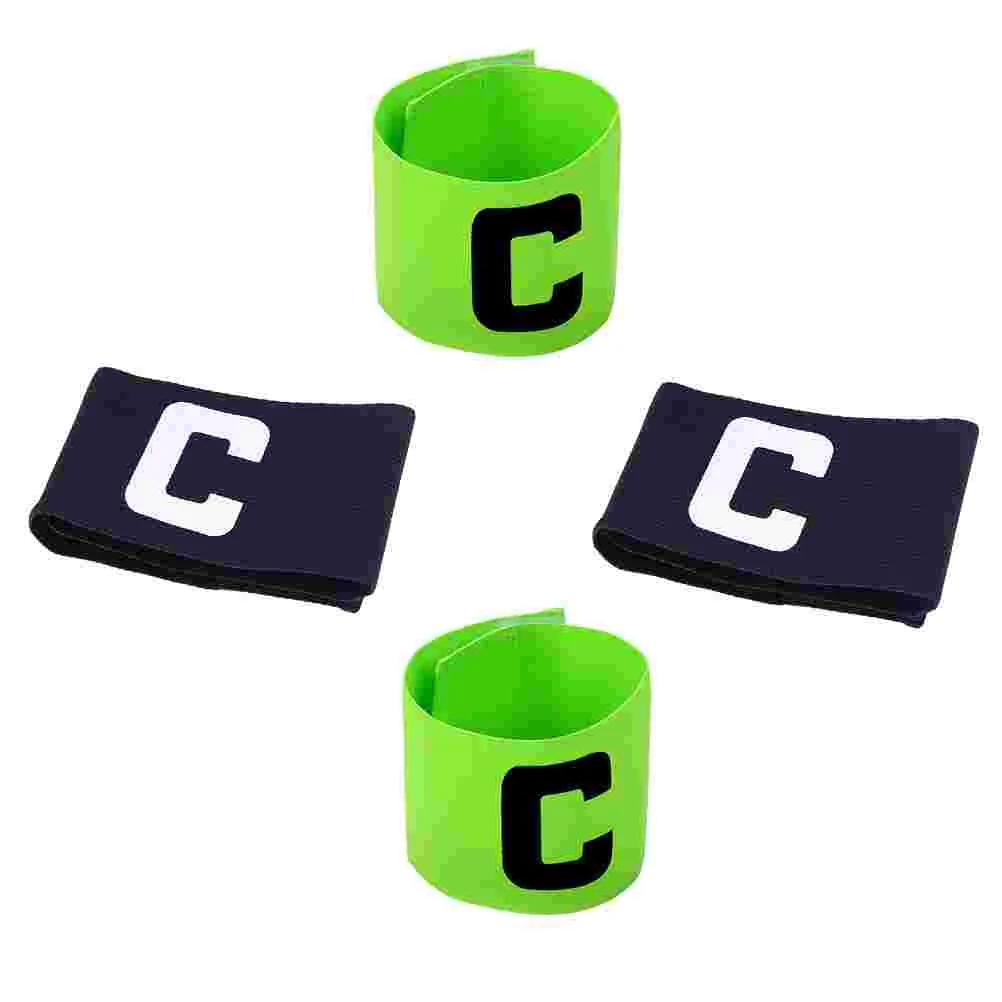 4 Pcs Captain Armband Reusable Elasticity Soccer Accessory Supply Nylon Wear-resistant Football Child Basketball