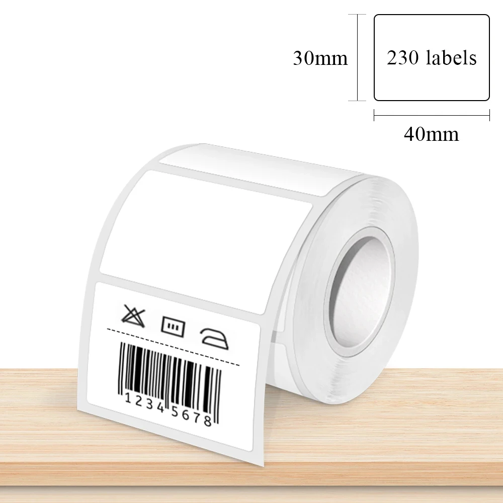 3Rolls 40x30mm Compatible Phomemo M110 M220 M200 Self-Adhesive Round Thermal Paper,  E210 P50 Detong P1 Label Printer Sticker