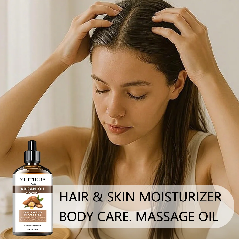 زيت الأرغان المغربي النقي بنسبة 100%، مناسب لتدليك الشعر والبشرة والجسم، ويغذي ويصلحها والترطيب. #1