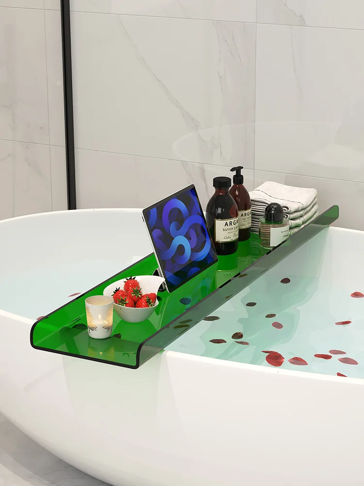 Acrylic bathtub rack, telephone, iPad storage rack, transparent stand, special bathtub tray for bathing