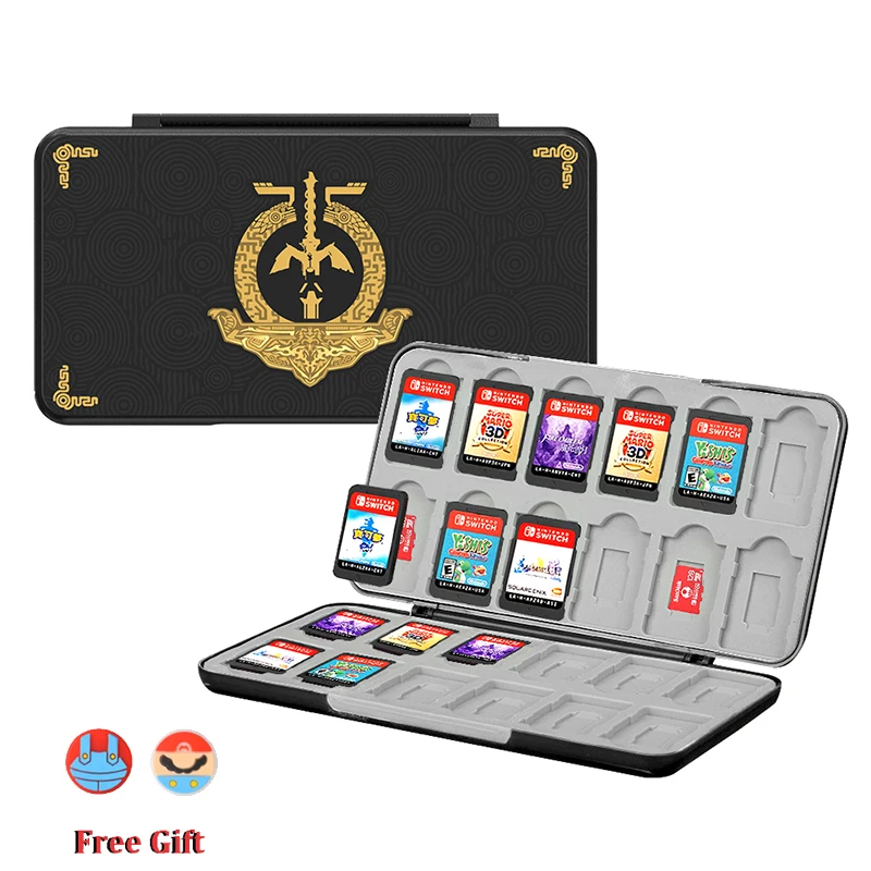 Ns Switch Oled Game Card Storage Box Hard Shell Protective 24 Game Cards Holder Case for Nintendo Switch Lite Travel Accessories