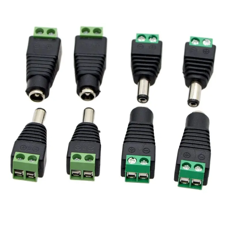 

5sets New DC Power Socket 5.5X2.1,5.5X2.5 mm 12V DC Power Interface Male And Female Plug Connector Special Wholesale